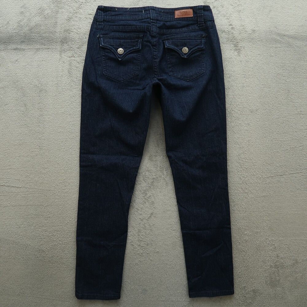 VGS Jeans Women's Size 8 Mid-Rise Flap Pocket Skinny Denim 29" Inseam Stretch
